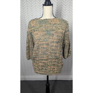 Vintage Cable Knit Sweater Womens Medium Retro Pastel Cottagecore Chunky Easter